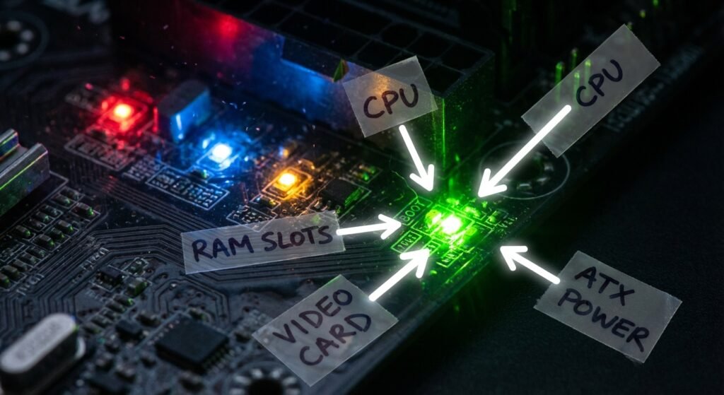 Boot green light motherboard color codes guide | Rotating USB Cable