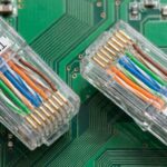 Comparison of T568A and T568B wiring standards for RJ45 connectors