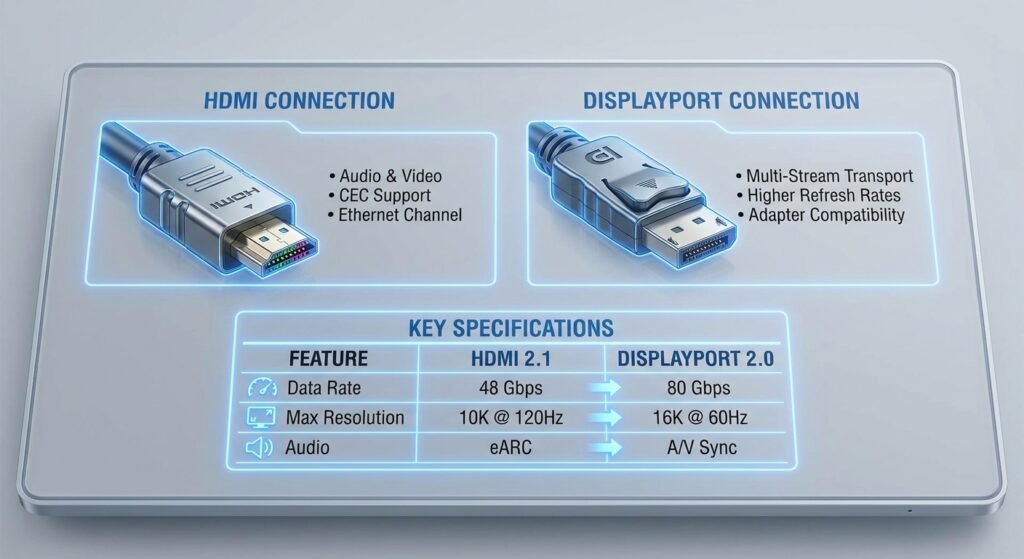 Displayport Color DisplayPort vs HDMI port color codes identification - Rotating USB Cable