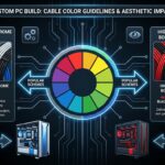 Infographic showing guidelines for selecting colors for custom PC cable sleeving.