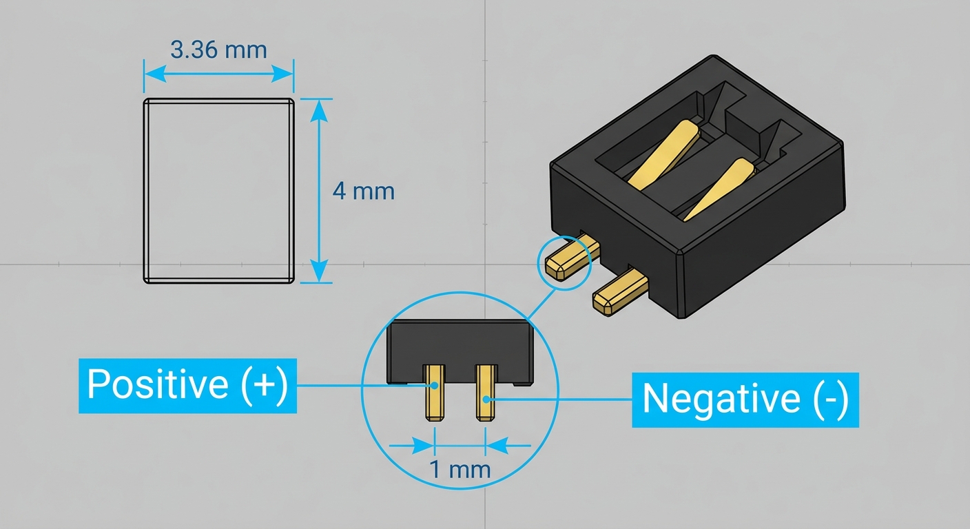 Technical diagram of CMOS battery socket pin configuration