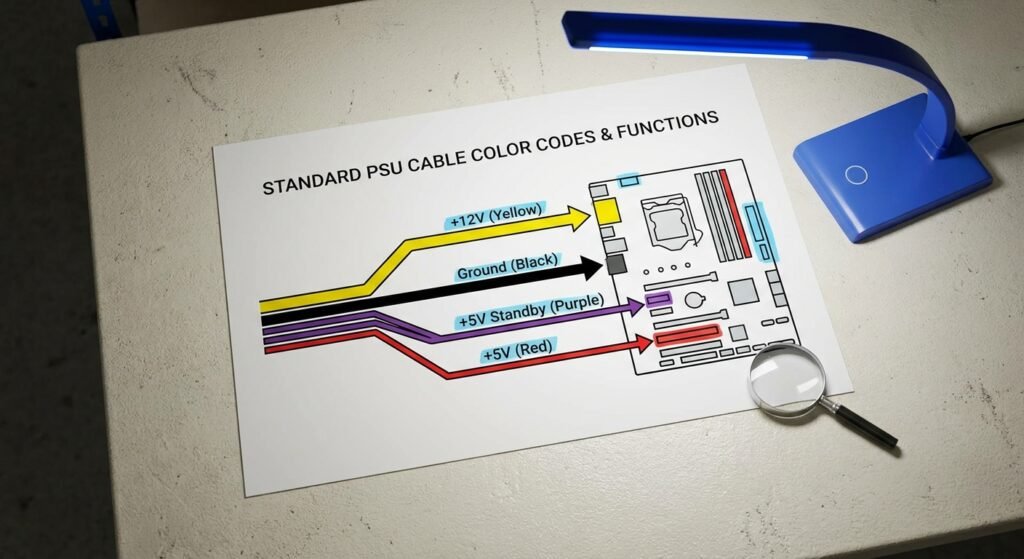Pc Audio Cable Color Code Why PSU cables turn yellow: damage color codes | Rotating USB Cable