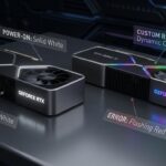 NVIDIA Founders Edition graphics cards with LED color codes