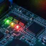 Diagnostic LEDs showcasing ECC memory light colors: green, yellow, and red