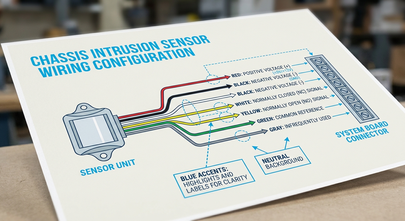 Educational diagram of chassis intrusion sensor wiring configuration