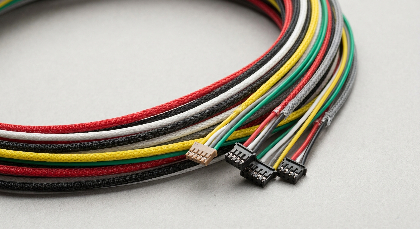 Macro photography of various colors of chassis intrusion sensor wires