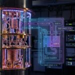 Visual representation of a dilution refrigerator's internal components