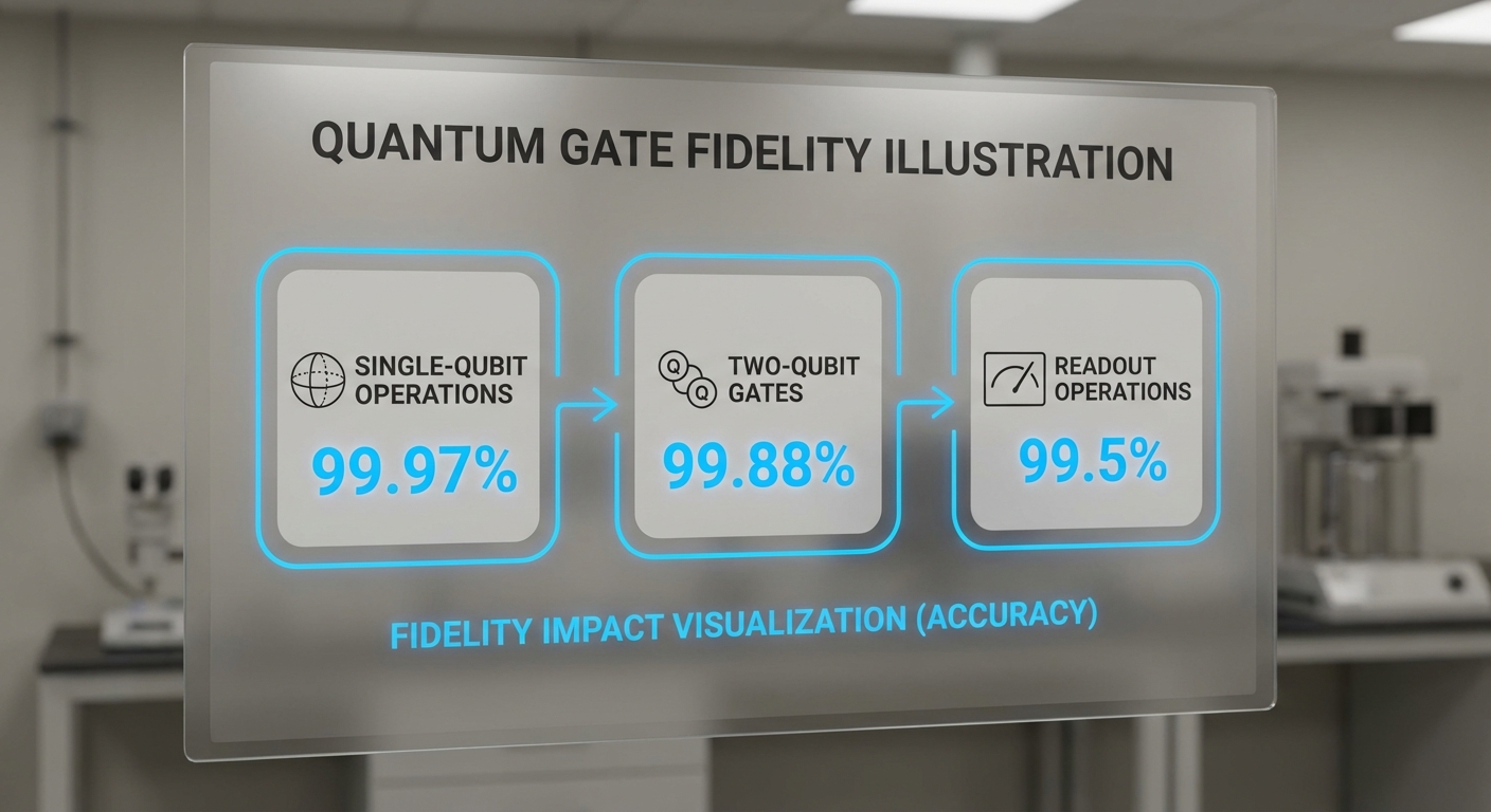 Diagram illustrating quantum gate fidelity metrics.
