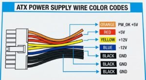Computer Colors For Plug In How to read PC power supply wire color codes - Rotating USB Cable